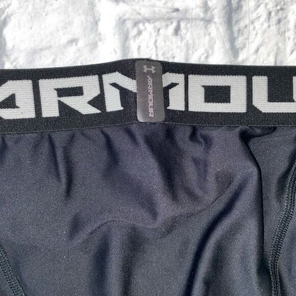 Under Armour youth XL Heatgear fitted compression leggings black & white - Picture 5 of 6